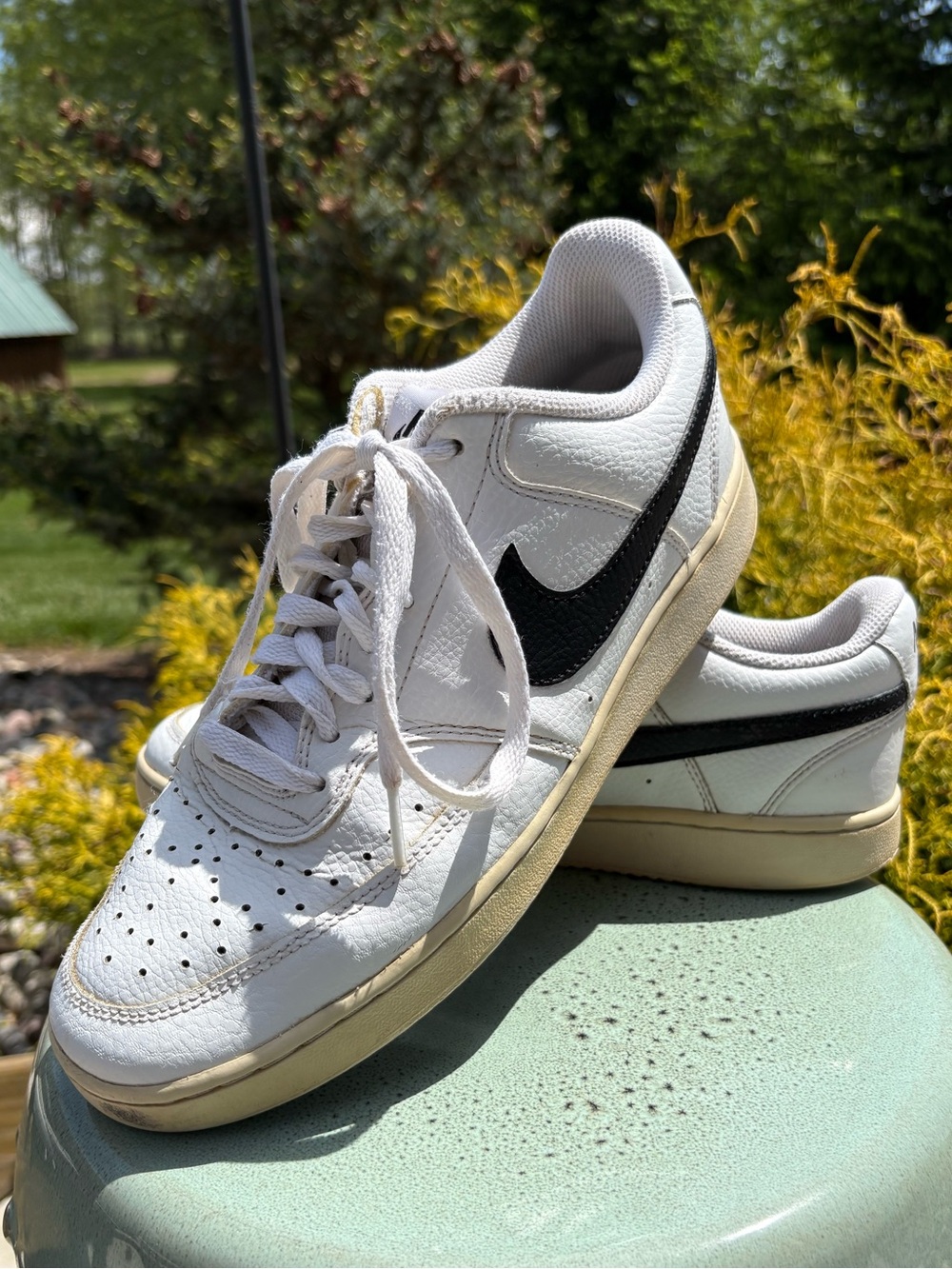 White and Black Low-Top womens Sneakers